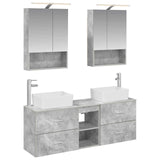 Bathroom Furniture Set 5 pcs Concrete Grey 3406842