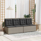 Garden Bench Light Grey Poly Rattan 3394472