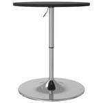 ZNTS Bar Table Black 60x60x90 cm Engineered Wood and Chromed Steel 4007193