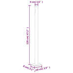 ZNTS Patio Retractable Side Awning 200x500 cm Cream 313418