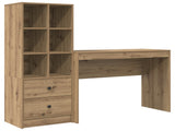 Desk with Drawer with Shelf with Storage 2 pcs Artisan Oak 3337336