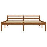 Bed Frame without Mattress Honey Brown Solid Pine Wood 180x200cm 283213