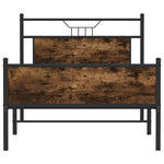 Bed Frame without Mattress Smoked Oak 100x190 cm Engineered Wood 4106920