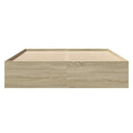 Bed Frame without Mattress Sonoma Oak 150x200 cm King Size Engineered Wood 3295648