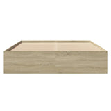 Bed Frame without Mattress Sonoma Oak 150x200 cm King Size Engineered Wood 3295648