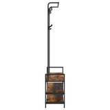Coat Rack Smoked Oak 95 x 34 x 184 cm Engineered wood 879961