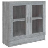 Vitrine Cabinet Grey Sonoma 82,5x30,5x80 cm Engineered Wood 815616