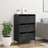 Highboard Black 68x39x101.5 cm Steel 851220