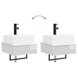 Wall-Mounted Wash Basin High Gloss White 40 x 41 x 39 cm 890202