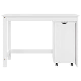 Desk Cabinet Set 2 pcs White Solid Pine Wood 3438781