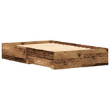 Bed Frame with Drawers Old wood 120 x 190 cm Engineered wood 3333978