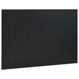 6-Panel Room Divider Black 240x180 cm Steel 335904