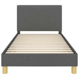 Children's Bed Frame with Headboard Dark Grey 90 x 190 cm 42010995