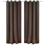 ZNTS Blackout Curtain with Metal Eyelets 270x245 cm Brown 132204