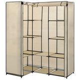 Corner Wardrobe Cream 130x87x169 cm 282451