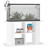 ZNTS Aquarium Stand White 100x40x60 cm Engineered Wood 833583