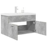 Bathroom Sink Cabinet with Built-in Basin and Faucet Concrete Grey 3324890