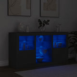 Sideboard with LED Lights Black 123x37x67 cm 3209080