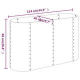 Garden Raised Bed Galvanised Steel 114x40x68 cm Green 318888