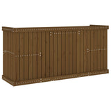 Balcony Set 2 Seater Honey Brown Solid Wood Pine 825061