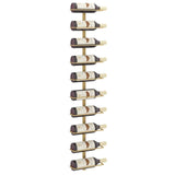 ZNTS Wall-mounted Wine Rack for 10 Bottles Gold Metal 340905