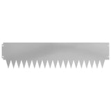 Lawn Edging 30 pcs 103 x 25 cm metal Silver 8008304