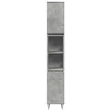 3 Piece Bathroom Furniture Set Concrete Grey Engineered Wood 3324953