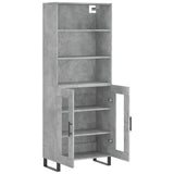 Highboard Concrete Grey 69.5x34x180 cm Engineered Wood 3189345
