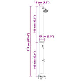 Outdoor Solar shower Black 217 cm PVC and Aluminium 42003412