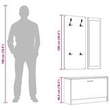 3-in-1 Shoe Cabinet Set Concrete Grey Engineered Wood 342573