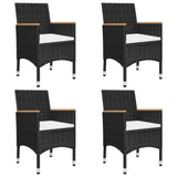 Garden Dining Set Black, Cream White 3095863