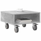 Side Table with Wheels Concrete Grey 50.5 x 50 x 30 cm 891027