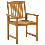 Garden Chair Set of 8 Brown Solid Acacia Wood Standard Durable 3078150