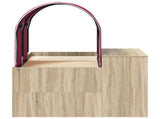 Bed with Tunnel 3 pcs Artisian Oak and Red Engineered Wood 3423519