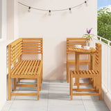 Garden Bistro Set 6 pcs Brown Solid Acacia Wood 3328697