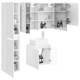 Bathroom Cabinet Set 5 pcs White Engineered Wood 3407327