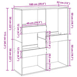 Book Cabinet/Room Divider Grey Sonoma 100x33x115 cm 854513