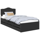 Bed Frame with Drawer Black 90 x 190 cm Engineer Wood 3413048