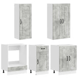 Kitchen Unit KALMAR 5 pcs Concrete Grey Engineered Wood 3438248