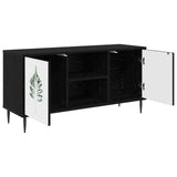 TV Cabinet HANAU 102 x 33 x 51 cm Black Oak Engineered Wood 8007065