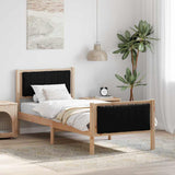 Bed frame Brown and black 80 x 200 cm Solid pine wood 878501