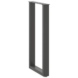 Console Table Legs U-Shaped 2 pcs Anthracite 28x cm Steel 4013170