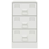 ZNTS Bedside Cabinets 2 pcs White 34.5x39x62 cm Steel 841786