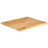 Table Top Live Edge 80x80x3.8 cm Solid Wood Mango 370506