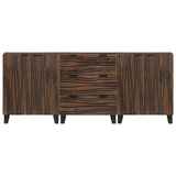 Bathroom Furniture Set with Drawer 3 pcs Brown 180 x 33 x 75 cm 3310053