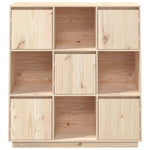 ZNTS Highboard 110.5x35x117 cm Solid Wood Pine 814369