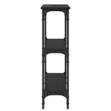 Console Table Black oak 100 x 22.5 x 75 cm Engineered Wood 883505