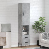 Highboard Concrete Grey 34,5x34x180 cm Engineered Wood 3198925