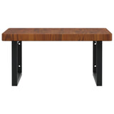 Basin Shelf Wall Mounted Steel and Solid Wood Oak 3302497