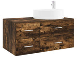 Bathroom Furniture Set 2 pcs Smoked Oak Engineered Wood 3404012